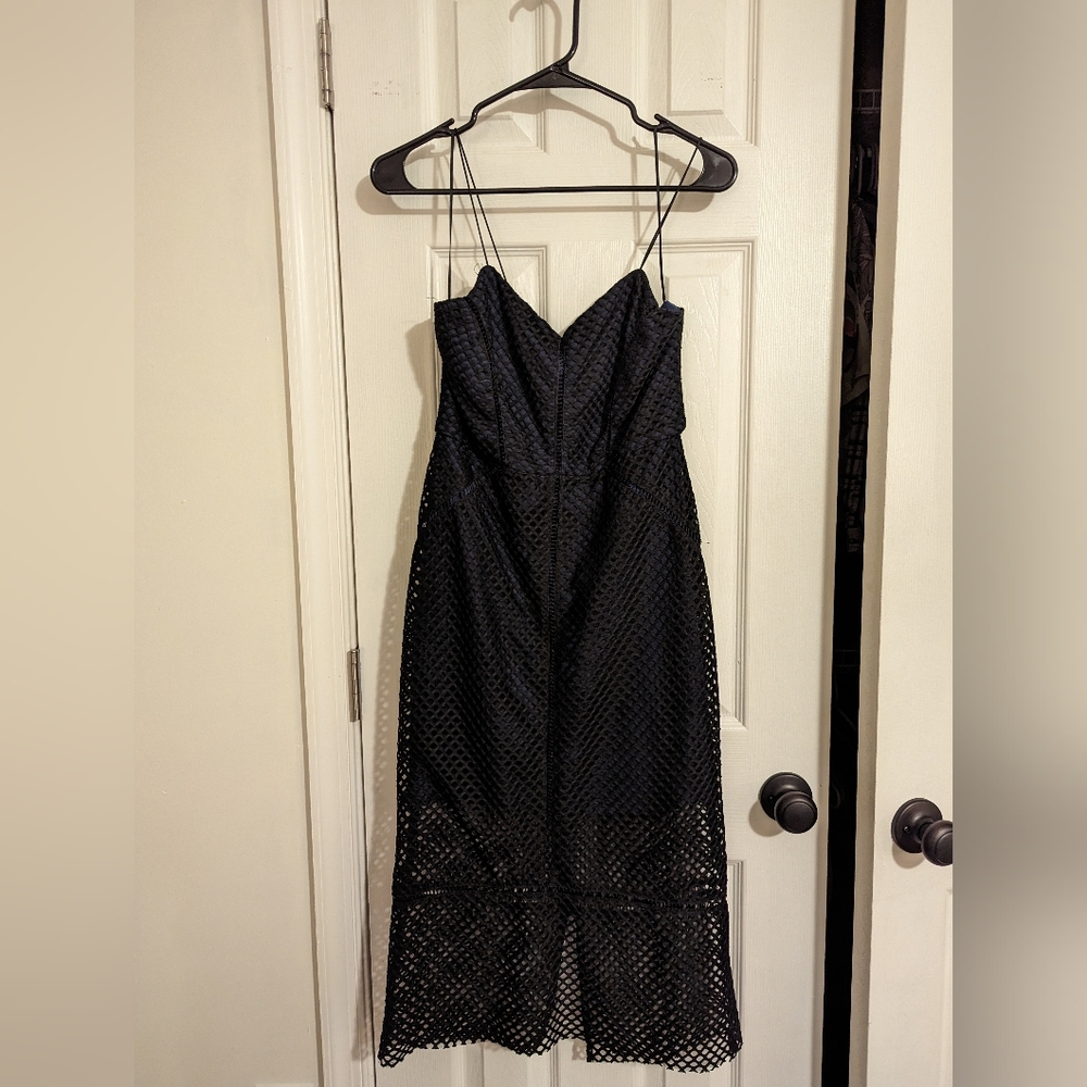 TopShop: Black & navy dress